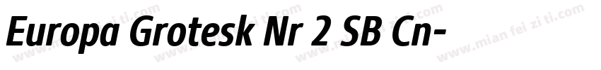 Europa Grotesk Nr 2 SB Cn字体转换
